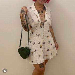 White floral dress